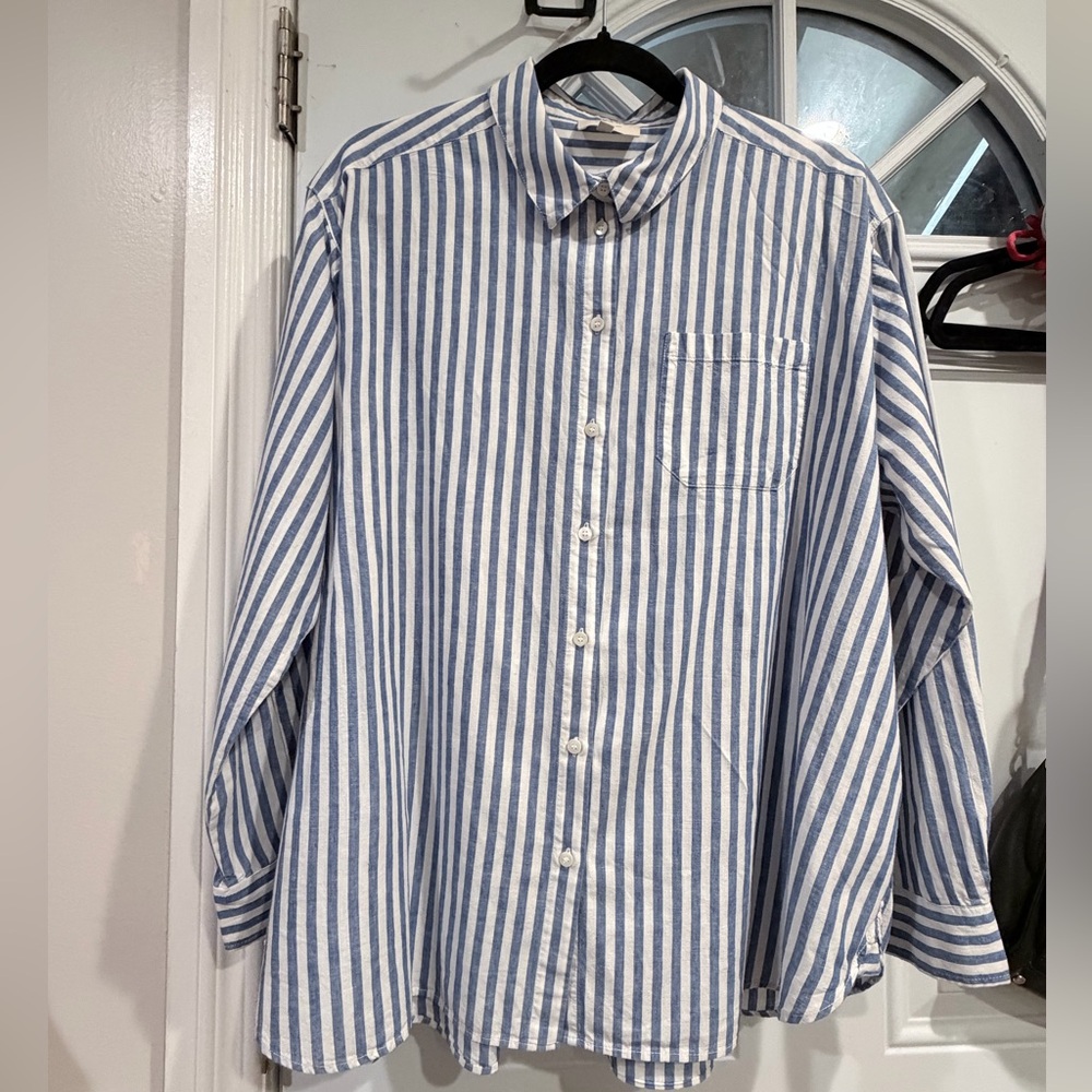 Sezane MAX SHIRT in Striped blue 42 / 10 - Picture 2 of 9